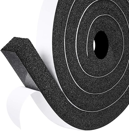 Fowong Adhesive Weather Stripping, 25mm(Width) X 25mm(Thick), Open Cell