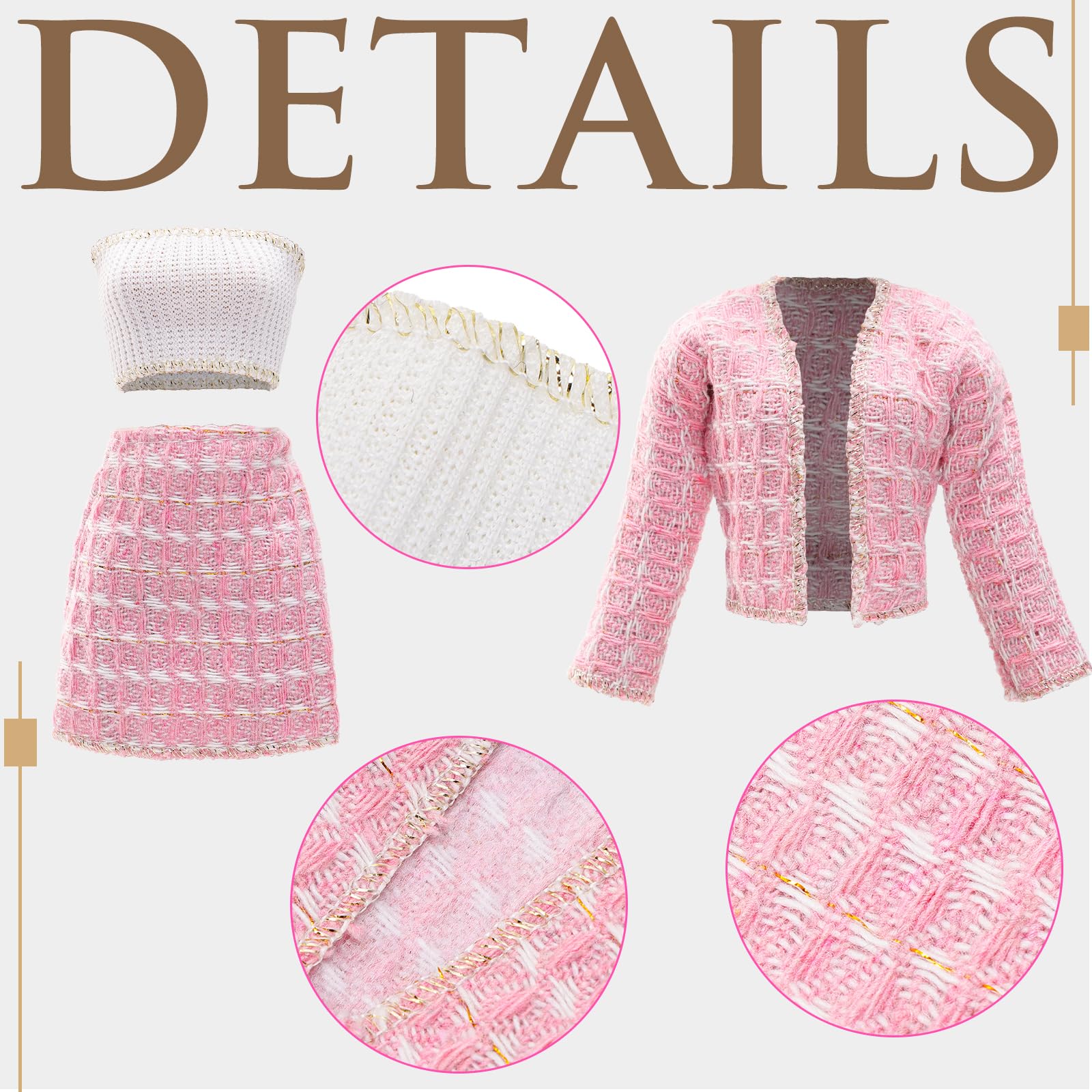 15 Pieces 11.5 Inch Girl Dolls Fashion Pack 6 Set Doll Clothes Include Chic Suits Party Gown Sequin Outfit Stylish Dress 6 Pairs of Shoes 3 Accessories for Girl Dolls Clothing(NO Doll)