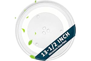Microwave Glass Turntable Plate 13 1/2 inch Replacement for Pana-Sonic Frig-idaire G-E 13.5 inch Microwave Glass Plate Replace 5304464116 F06015Q00AP A06014T00AP WB49X10114 5304509621 by Fetechmate