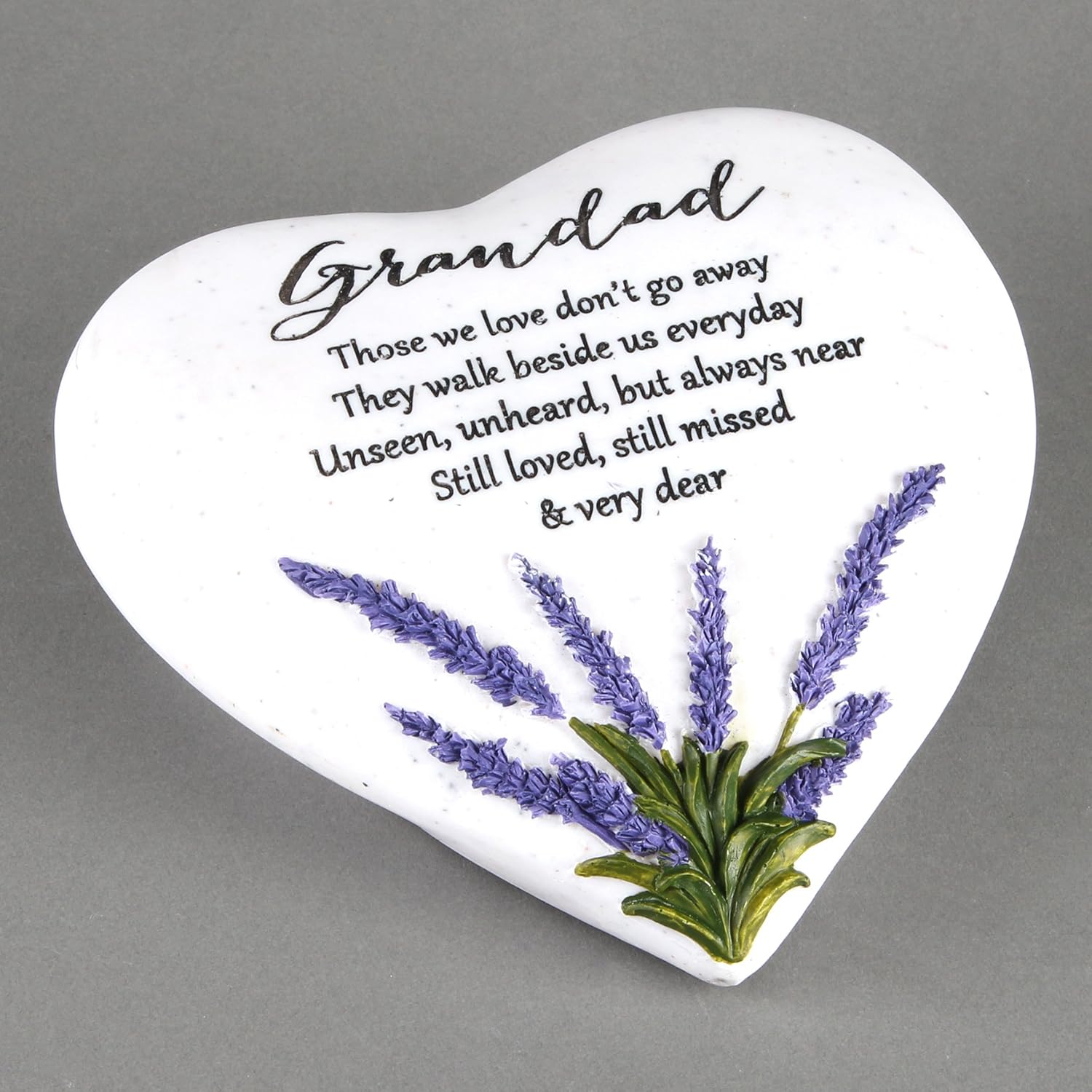 Plaque Thoughts Of You Heart Outdoor Memorial with Lavender design, Grandad 61969