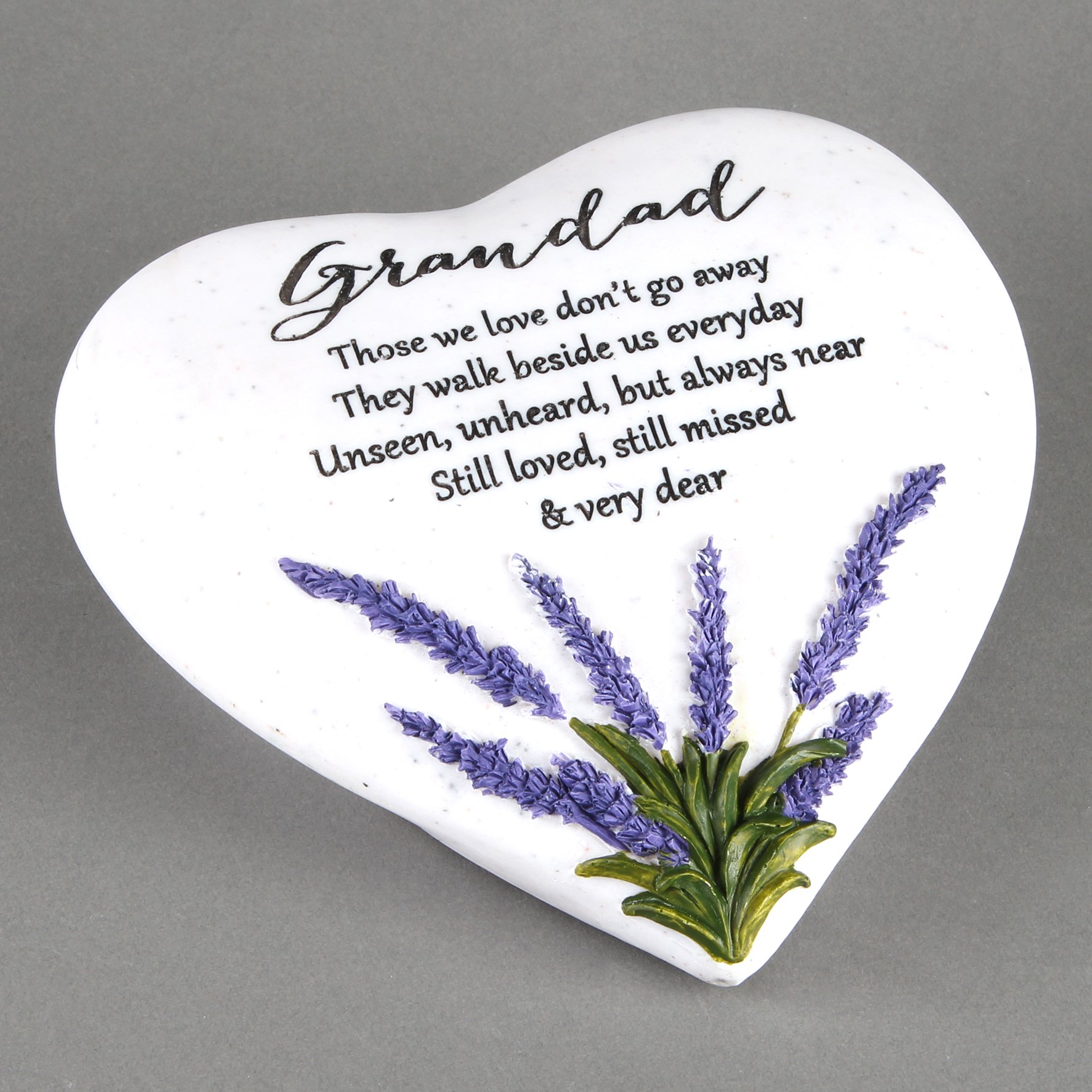 Plaque Thoughts Of You Heart Outdoor Memorial with Lavender design, Grandad 61969