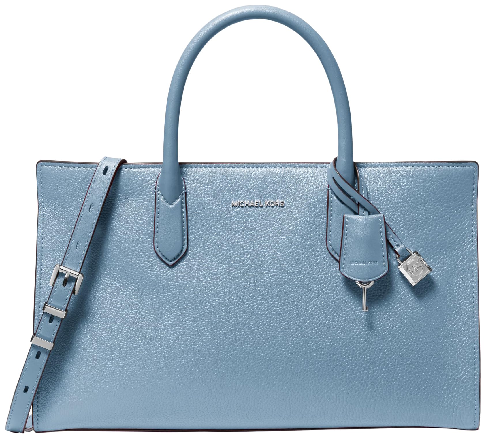 Michael Kors Scarlett Medium Satchel, Silver-Tone Hardware/Chambray