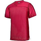 EALER Blank Football Jersey Mesh Athletic Football Shirt Practice Sports Uniform
