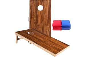 Sportdo Cornhole Set 4'x2' Cornhole Board Sets with Bags Regulation Size, Corn Hole Games for Adults Outdoor Bean Bag Toss Game, Solid Wood