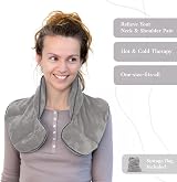 Qomfor Microwavable 1.5kg Weighted Neck Wrap Lavender Scent Grey view 2
