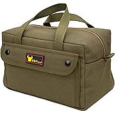 Waxed Canvas All Purpose Military Style Duffle Bag, Water-Resistant, Adjustable Strap, Fully Lined, Double Zipper Closure, heavy Duty, Olive Green