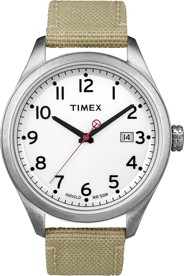 Timex Original Men's Quartz Watch with White Dial Analogue Display and