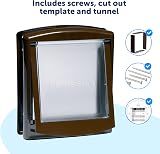 PetSafe Original 2 Way Pet Door Small Brown Manual Lock Durable Frame view 4