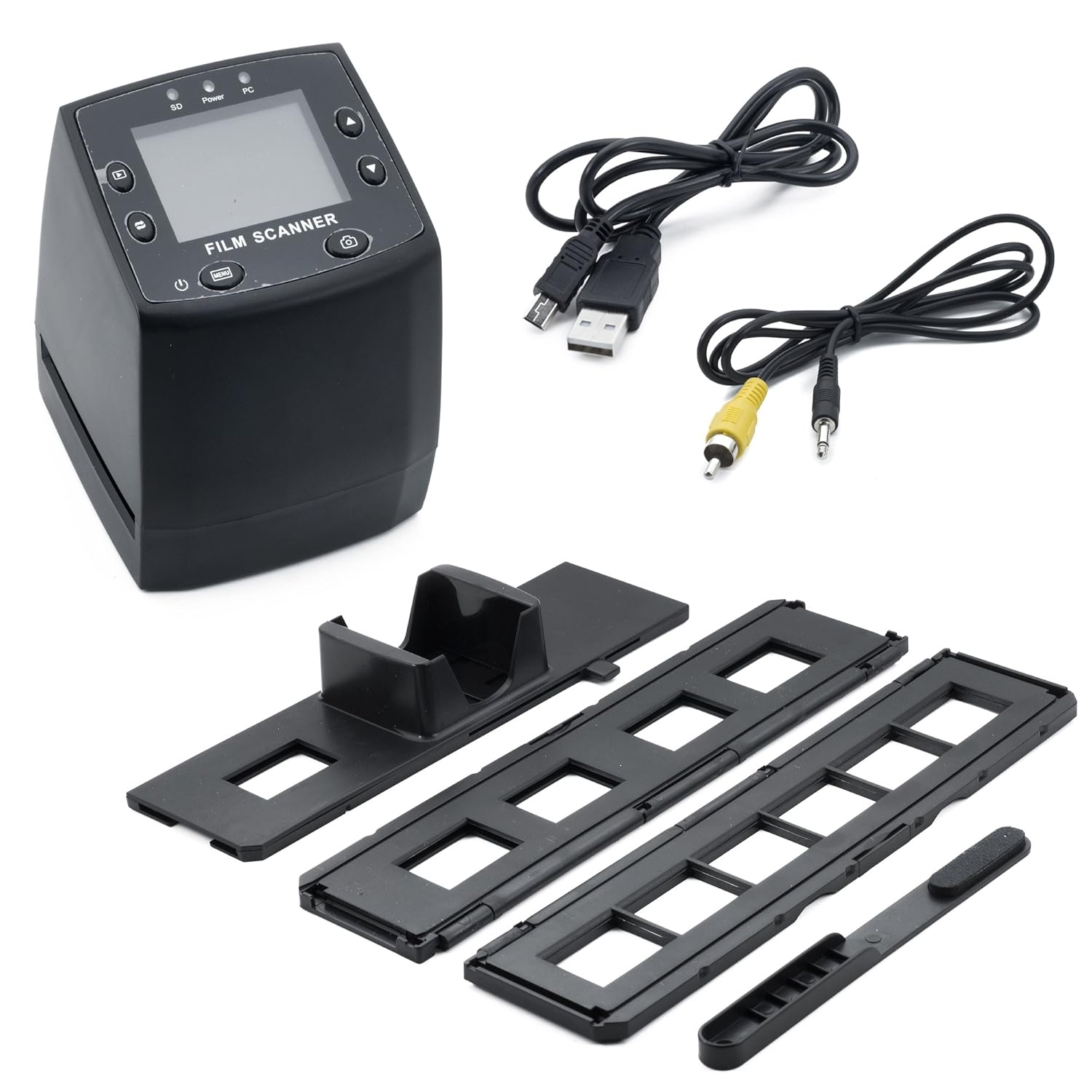 Qumox mm de alta resolución portátil Cine y escáner de diapositivas Pantalla