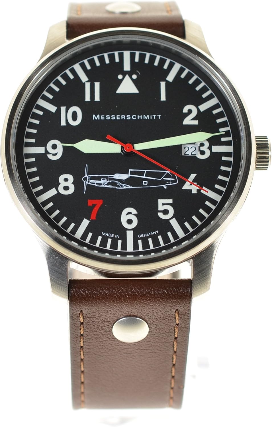 esserschitt Aristo Herren Uhr Fliegeruhr Koet E-163BL Leder