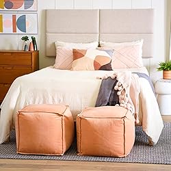 Main + Mesa Square Velvet Pouf