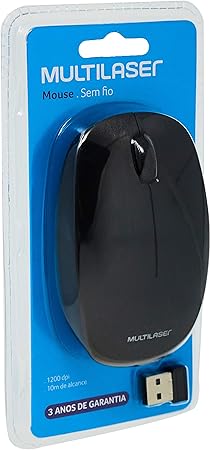 Multilaser MO251 - Mouse Sem Fio 2.4 Ghz 1200 DPI Usb