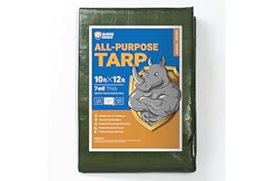 GUARD SHIELD Green Tarp Waterproof 10x12 Feet Medium Duty All Purpose Poly Tarps Cover 7mil