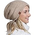 Extra Large Slouchy Winter Hat for Cold Weather, Warm Loose Slouch and Cuffed Beanie Hats for Women Men