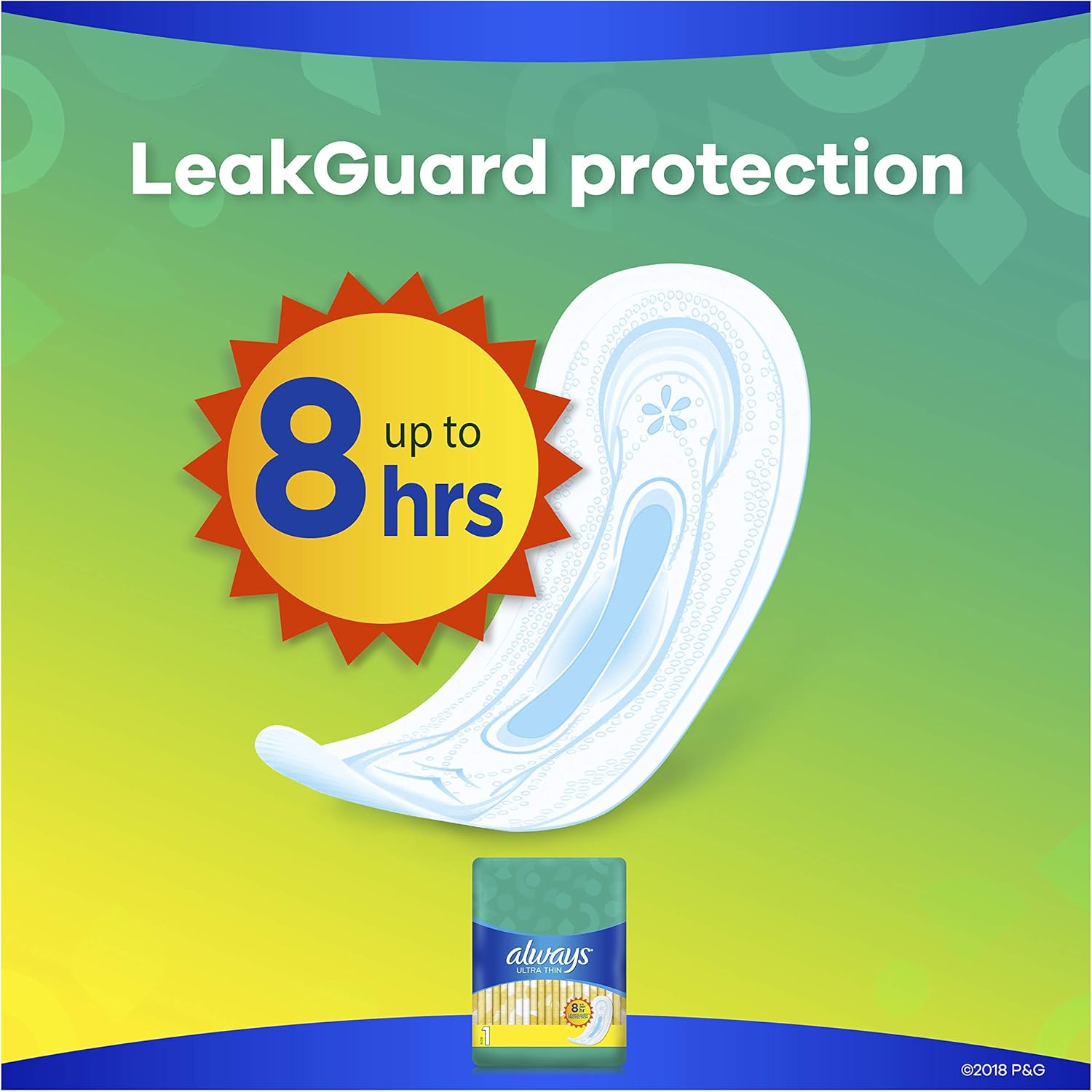 ALWAYS Ultra Thin Size 1 Regular Pads Without Wings Unscented, 44 Count, pack of 3: Health & Personal Care
