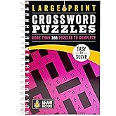 Large Print Crossword Puzzles Volume 2: 200+ Puzzles for Adults - Includes Spiral Bound / Lay Flat Design and Large to Extra-Large Font for Easy Reading (Brain Busters)