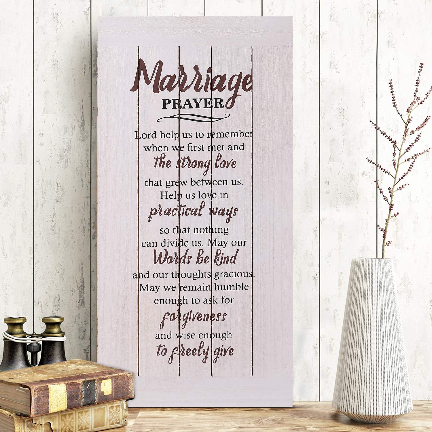 Marriage Prayer Plaque Rustic Wood Signchristian Decor Unique