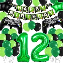 Amazon.com: 12th Video Game Birthday Party Set Include Happy ...