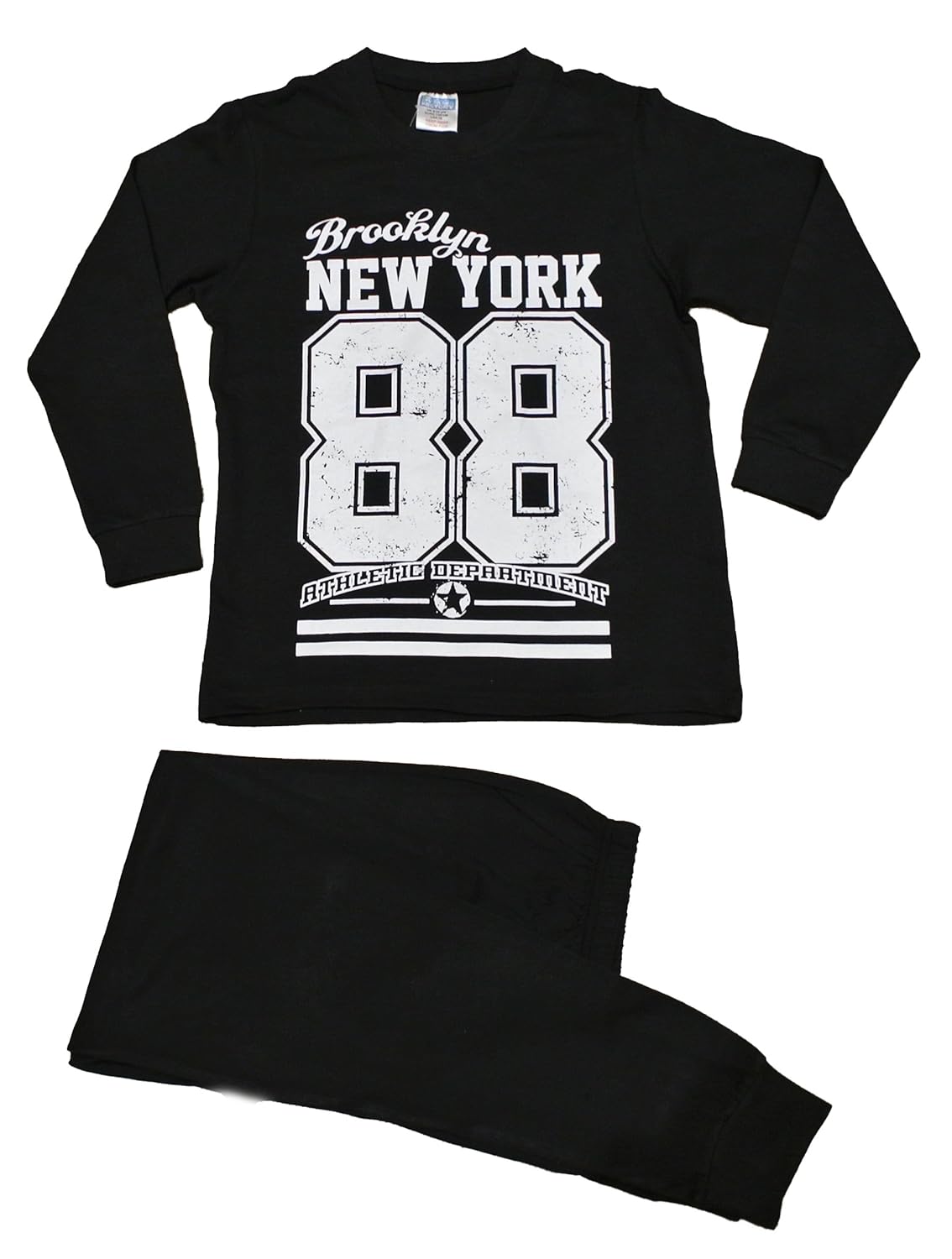 thepyjamafactory - Pijama Dos Piezas - para niño Negro Negro (9-10 ...