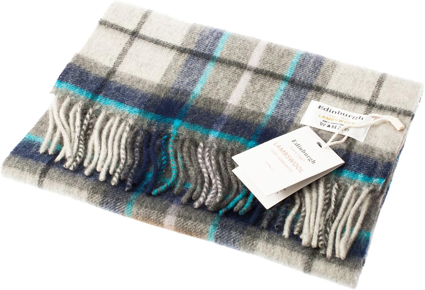 EDINBURGH LAMBSWOOLEdinburgh 100% Lambswool Scottish Tartan Multicolour Ladies Scarf and Shawl Wrap Wool Winter Warm Long Large Soft Ladies Thick Scarves