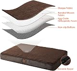 EHEYCIGA Orthopedic Dog Bed Large 91x68x9cm Brown with Washable Cover view 4