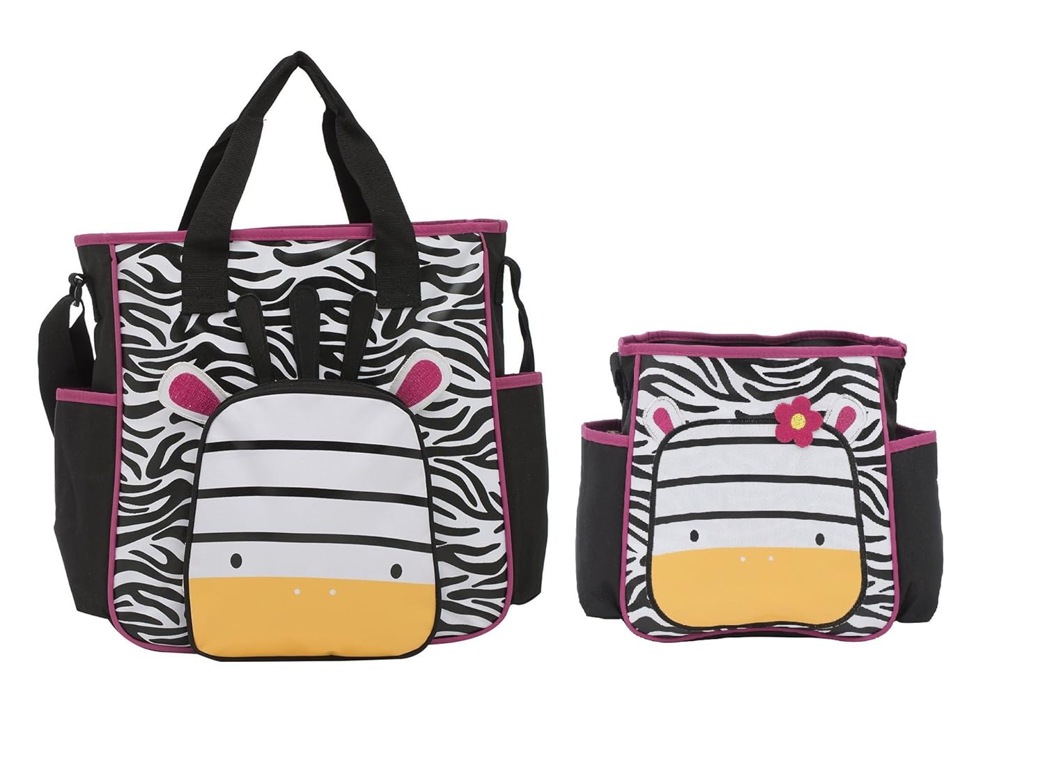 Buy Baby Bucket Baby's Nylon Zebra Print Nappy Changing Diaper Bag 3