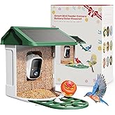 HARYMOR Bird Feeder with Camera-2K Live Video, Solar-Powered, Smart AI Identify Birds, 2L Food Capacity, Arrived Alerts, Bird