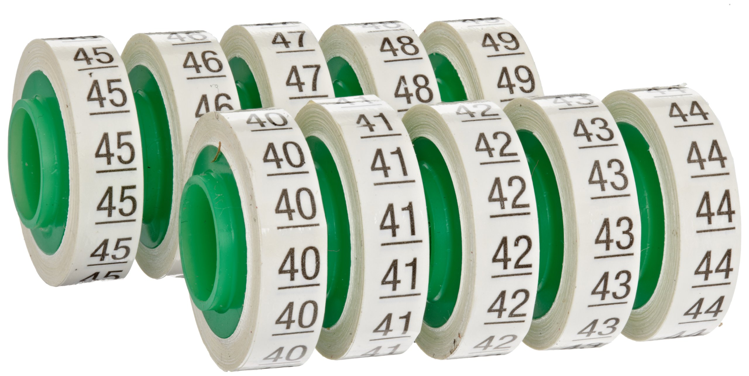 3M ScotchCode Wire Marker Tape Refill Roll SDR-40-49, Printed with '40-49' (Pack of 50)