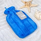 Revitale Luxury 2 Litre Hot Water Bottle with Soft Faux Fur Cover Royal Blue view 7