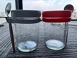 SMARCH Overnight Oats Jars with Lid and Spoon Set