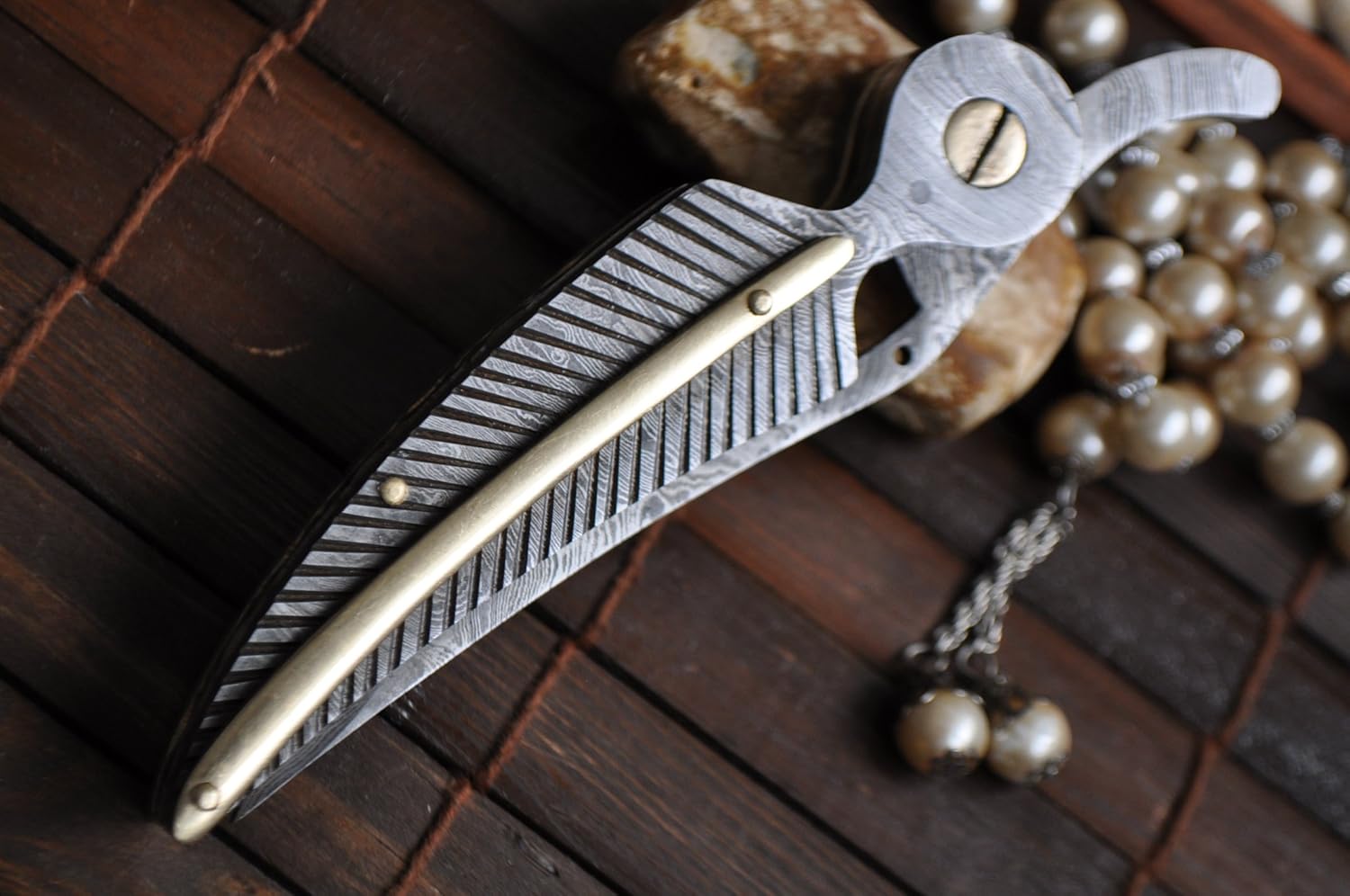 Handmade All Damascus Folding knife Work of Art Amazon.co.uk Garden