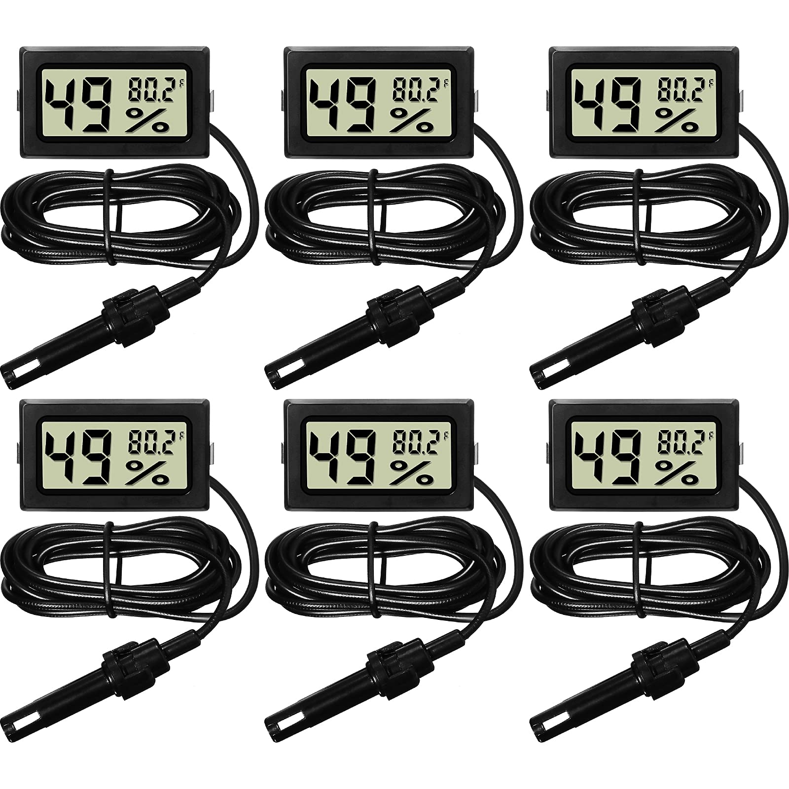 Weewooday Mini Digital Temperature Humidity Meters