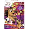 Mattel Games Spirit STACKIN’ Apples Kids Game, Treat-Stacking Challenge with Hungry Horse for 2 3 or 4 Players 5 Years Old & Up