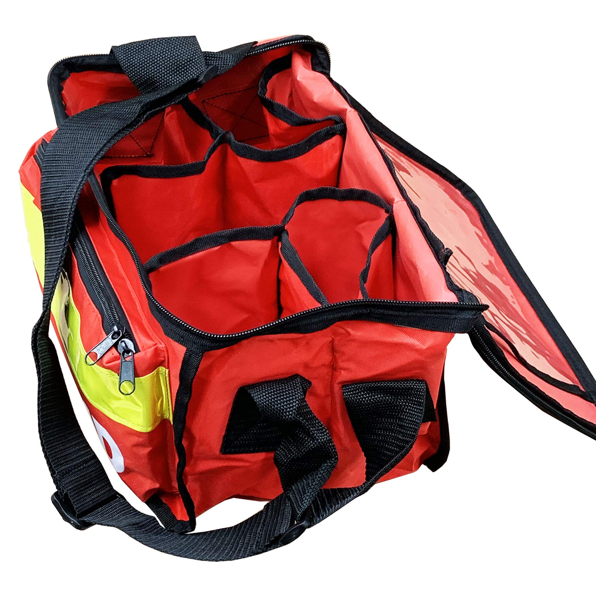 JFA Medical Red Haversack Emergency First Aid Bag with Front Pocket - Empty