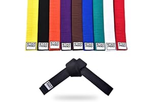 Starpro Martial Arts Training Belt for Karate Judo BJJ Taekwondo - Durable Cotton Polyester Blend for Kids & Adults - Vibrant Colors