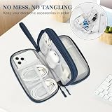 FYY Travel Cable Organiser 2-Layer Pouch Navy Blue Tech Accessories Bag view 5