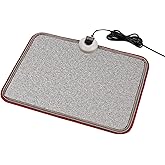 Electric Heated Floor Mats Under Desk, Heated Foot Warmer - 110v Toes Warming Heater for Office and Home(Stone Grain)