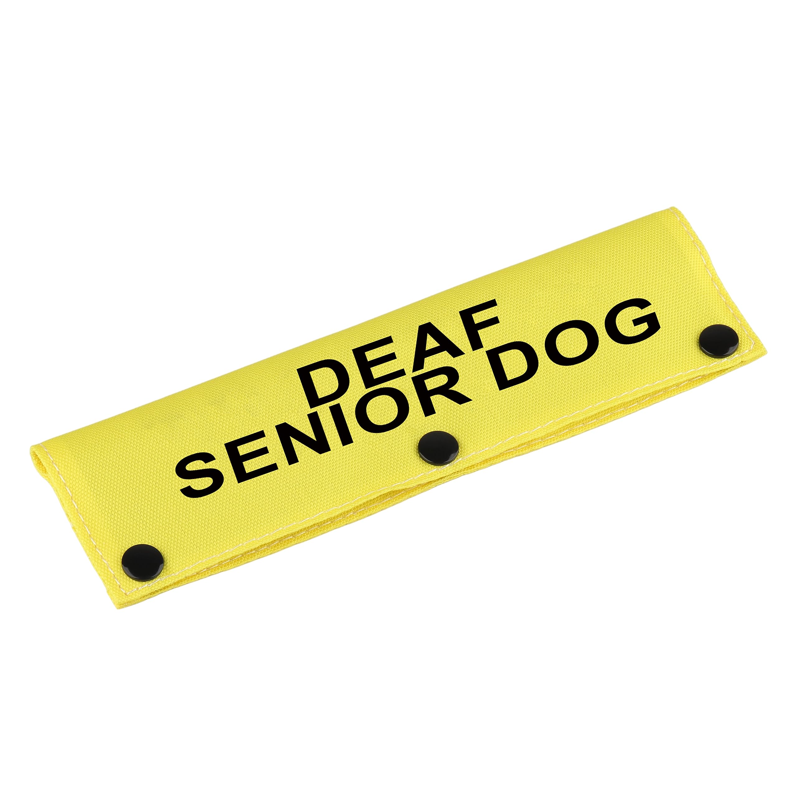 LEVLO Hearing Impairment Dog Leash Sleeve for Deaf Senior Dog, Yellow, 70cm x 35cm, Polyester, Suitable for Medium and Large Dogs