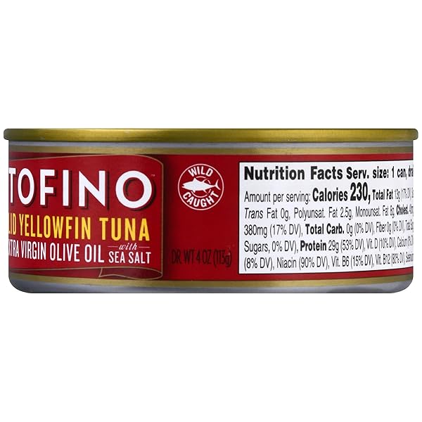 PORTOFINO SOLID YELLOWFIN TUNA IN EXTRA VIRGIN OLIVE OIL – 4.5OZ CAN (PACK OF 12)