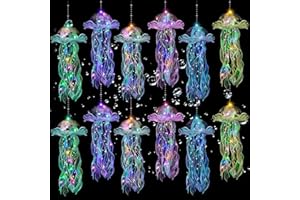 YOVIWEI Jellyfish Decor - 12 Pcs Jellyfish Lanterns, Hanging Jelly Fish Decoration for Mermaid Theme Party Under The Sea Decorations & Birthday Gifts for Women Girls Baby (6 Colors)