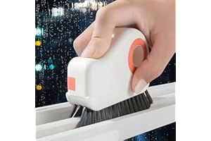 2-in-1 Window Rail Cleaning Brush,Detachable Door and Window Groove Brush, Glass Corner Scraper, Suitable for Windows in Livi