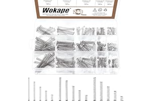 Wokape 240Pcs 15 Sizes Compression Springs Assortment Kit, Mini Stainless Steel Extension Springs for Shop and Home Repairs, 