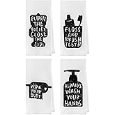 Geqtt Funny Bathroom Hand Towels Set - Funny Bathroom Decor, Hand Towels (16×24 Inches Set of 4)