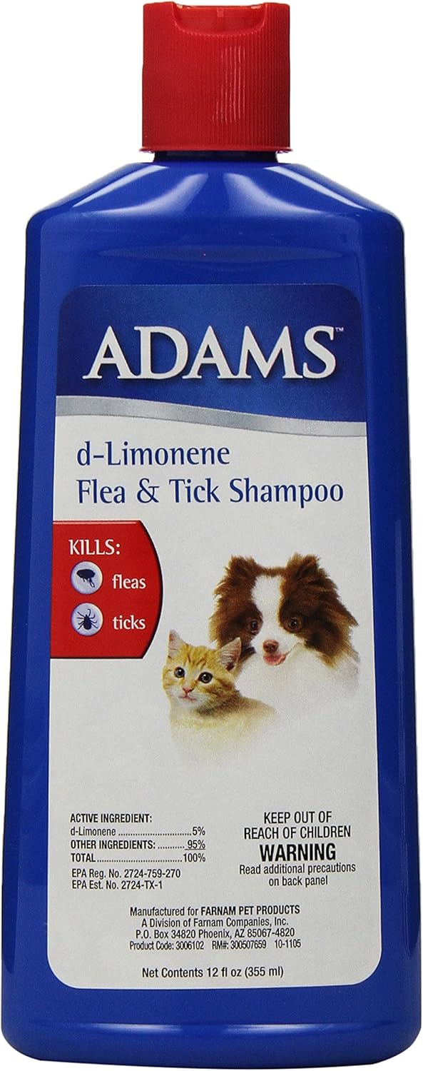 Reviews Adams dLimonene Flea & Tick Shampoo for Cats and Dogs, 12 Oz