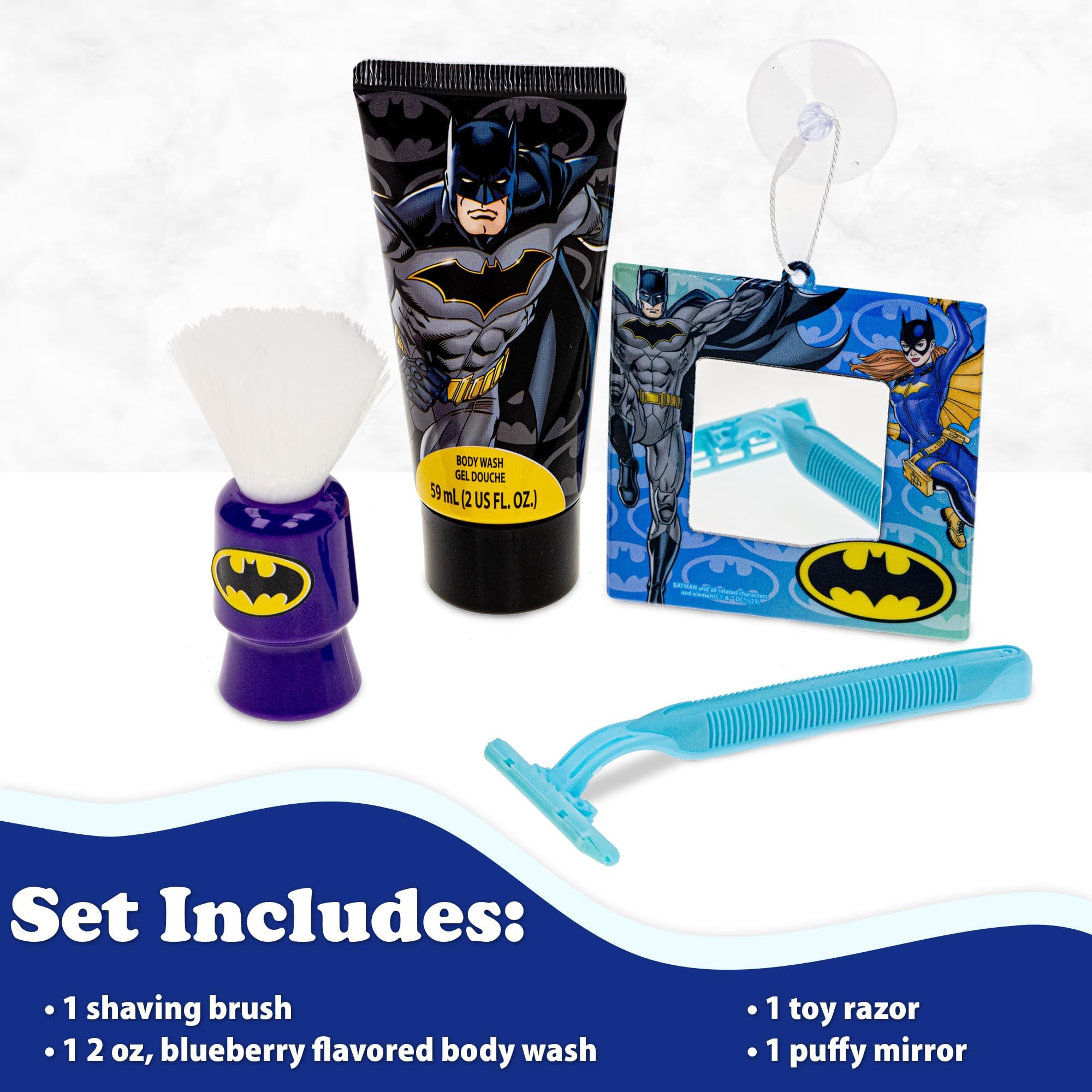 Batman Shaving and Grooming Pretend Play Kit Safe for Kids by Townley Girl