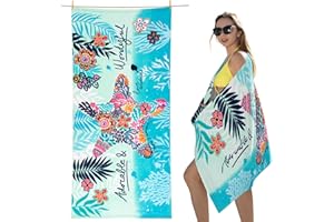 cabanana Sand Resistant Beach Towel - Quick Dry Microfiber Beach Towel 60x30 Inches Sandproof Pool Towels, Thin Lightweight Compact for Travel Swimming Bath for Adults Women Men (Starfish)