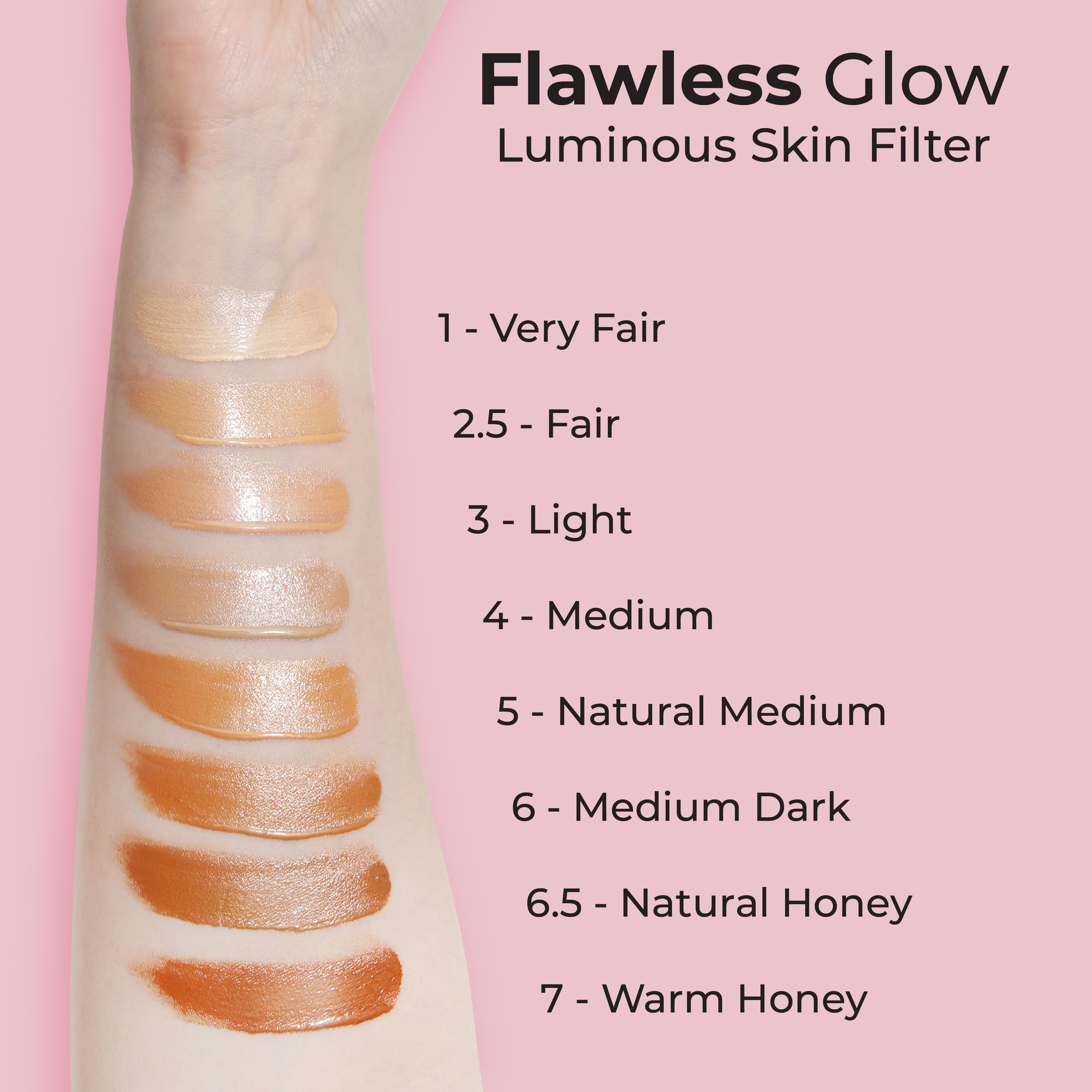 MCoBeauty Flawless Glow Luminous Skin Filter, 4 Medium, Healthy Glow with Natural Radiance, Vegan, Cruelty Free Cosmetics
