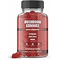 Mushroom 10-Plex 2,500mg*** Gummies – Lions Mane & 9 More Mushroom 10:1 Extracts – Fruiting Body – Natural Raspberry Flavor – Non-GMO – Gluten-Free – Vegan(1)