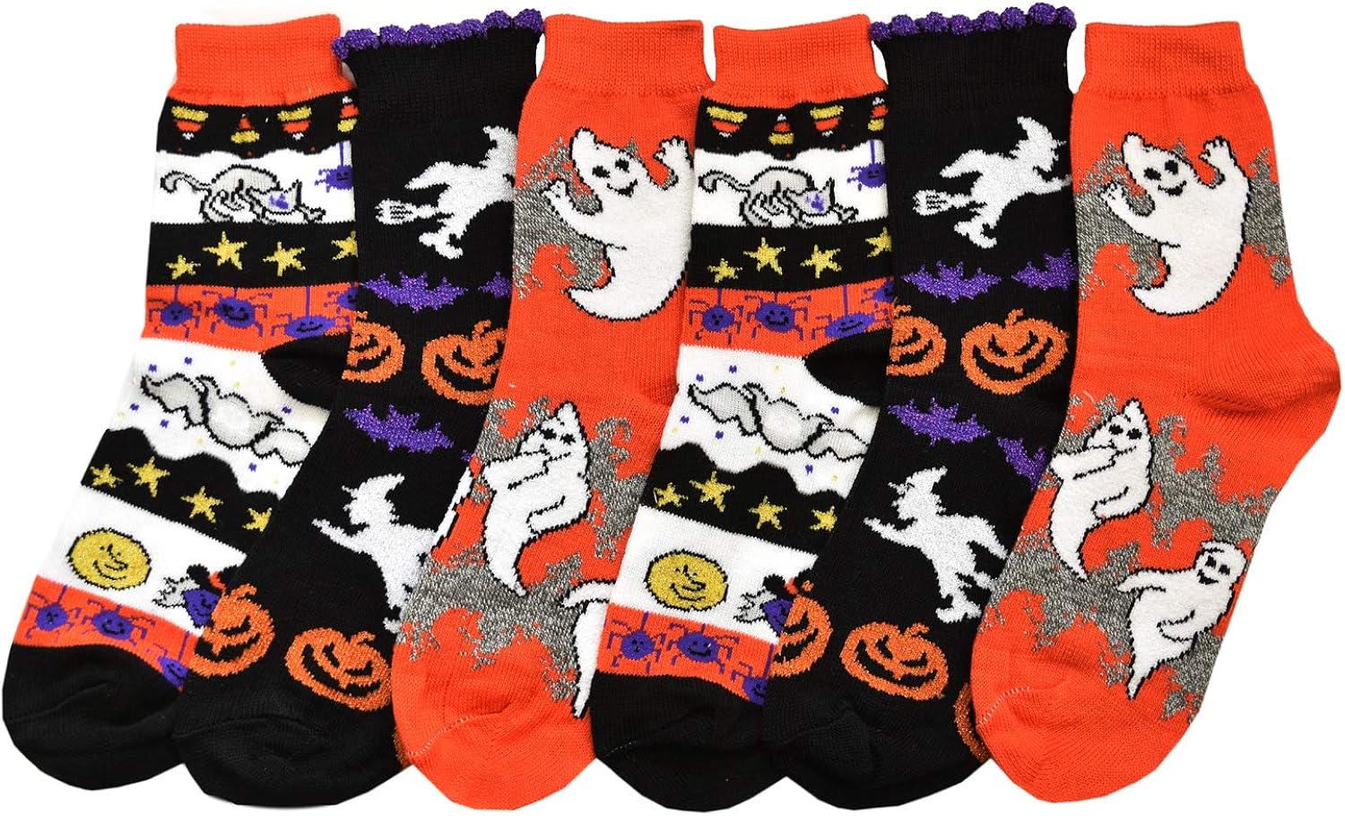 Kids Halloween 6Pair/Pack Crew Socks Clothing Novelty & More