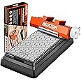 AUXTUR Sharpening Stone with Honing Guide Tool Set for Woodworking,Flattening Stone,Complete Sharpening System Woodworking Tools for Chisel Sharpening and Plane Restoration(guide+stone)